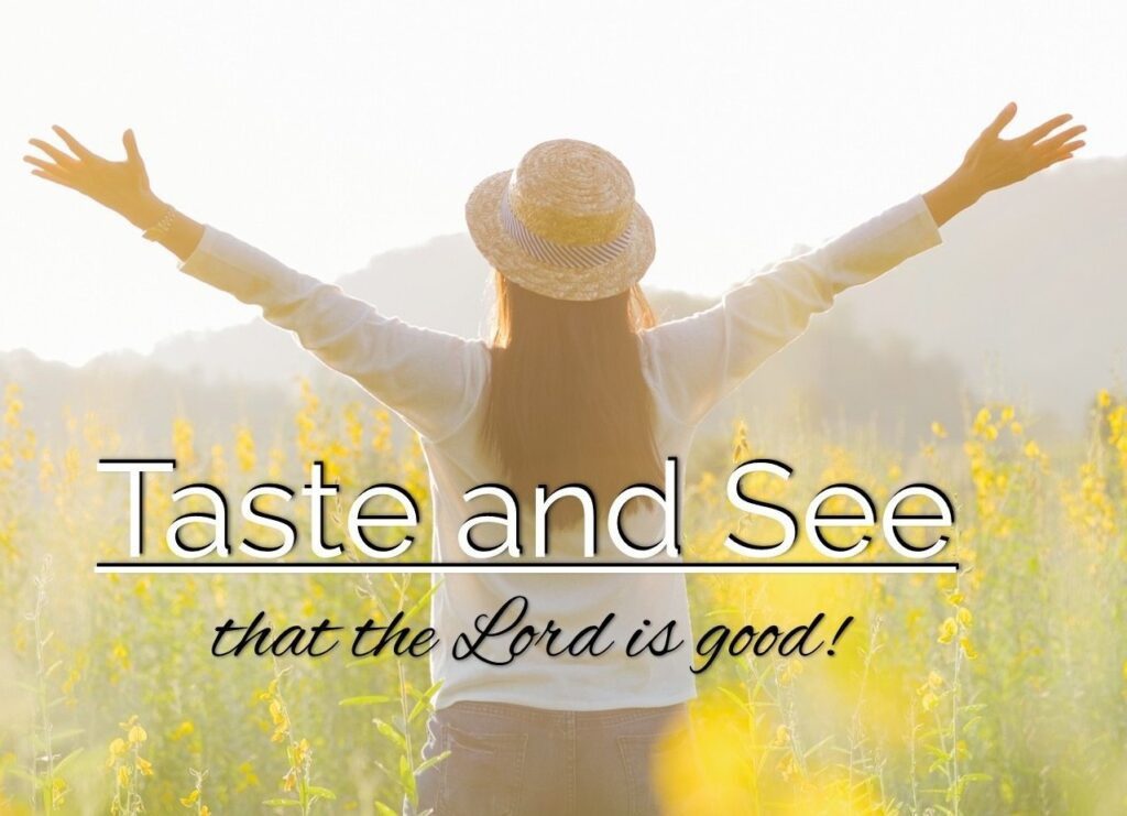 Woman in field with inspirational text